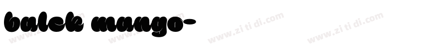 balck mango字体转换